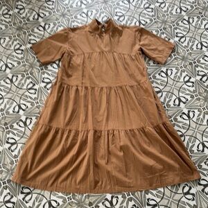 Brown Tiered Dress